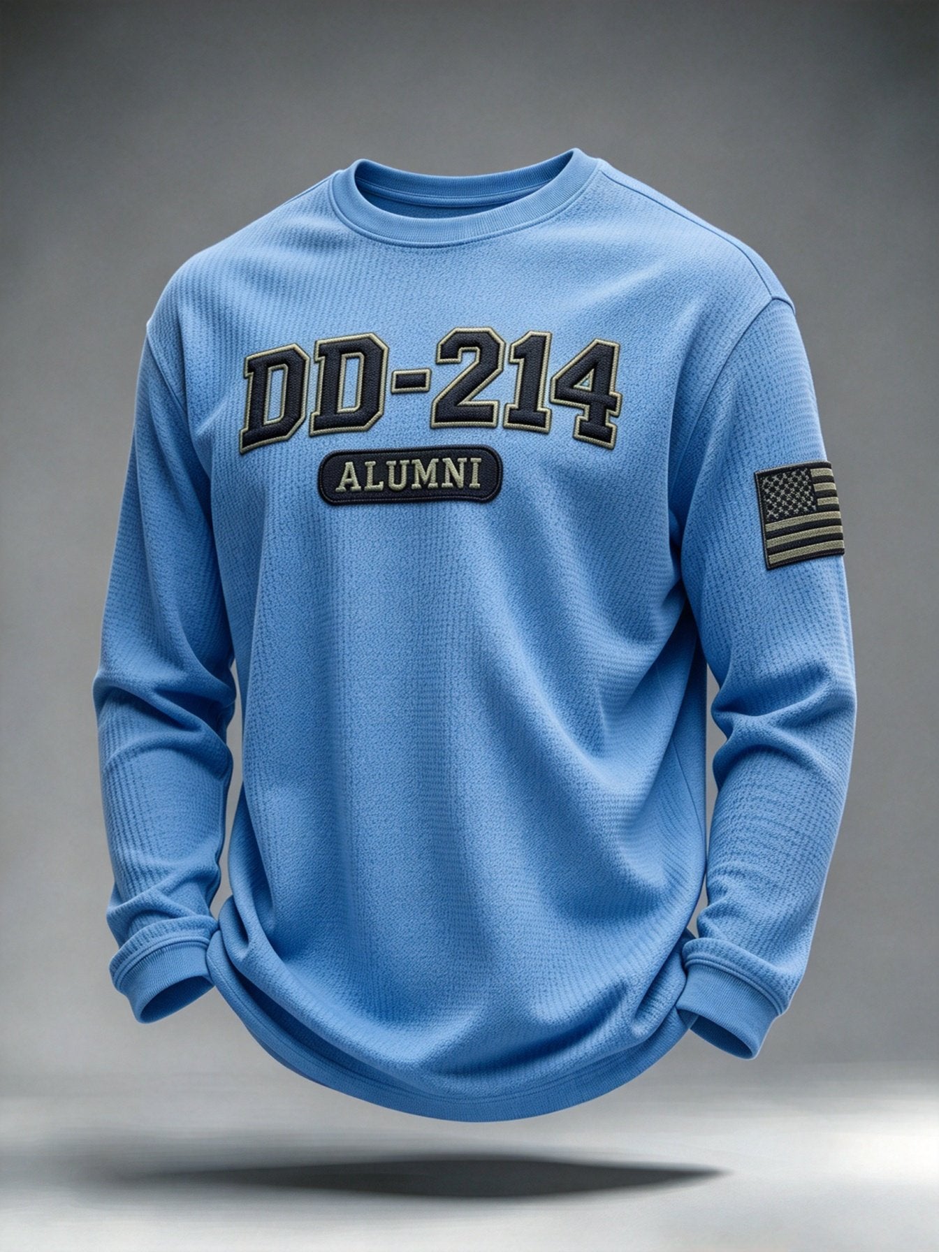 Men's Veteran Pride DD-214 Printed Waffle Long-Sleeve T-Shirt