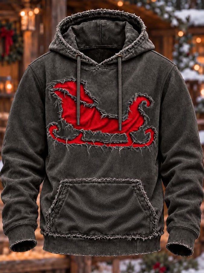 Men's Christmas Print Casual Polo