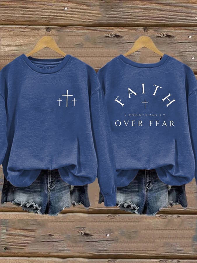 Women's Faith Printed Casual Sweatshirt