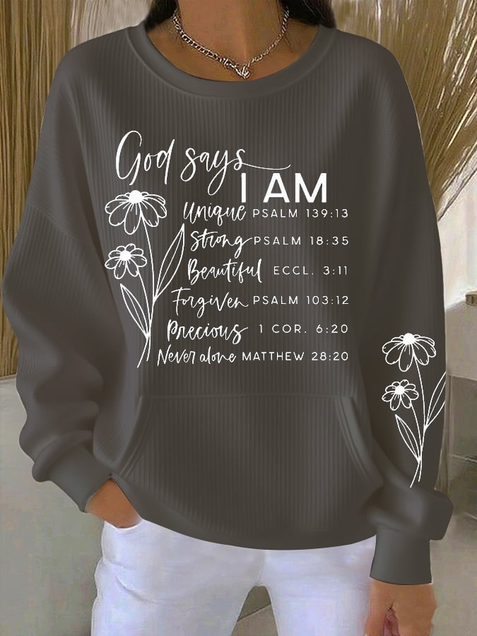 Women's Faith Printed Casual Sweatshirt