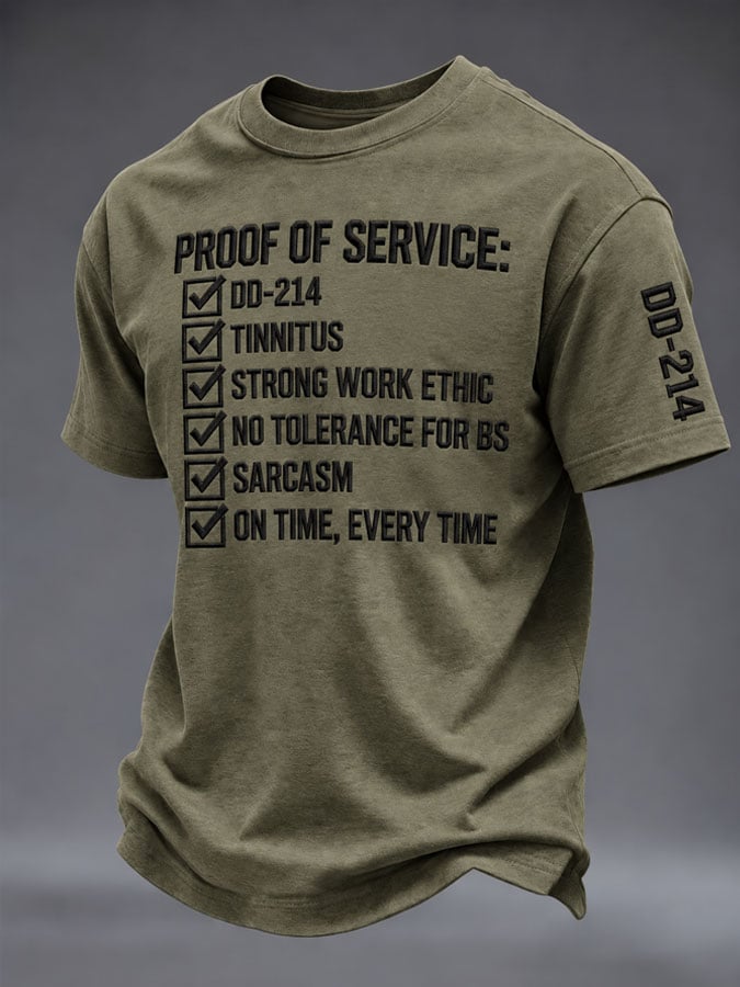 Men's Veteran Pride DD-214 Printed T-shirt