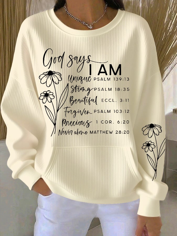 Women's Faith Printed Casual Sweatshirt