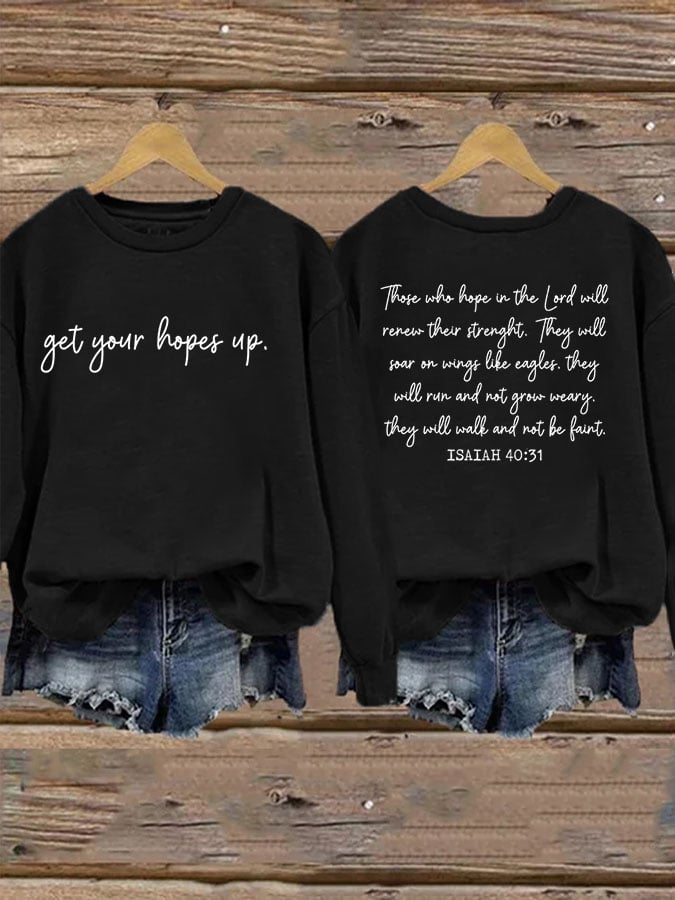 Women'S Get Your Hopes Up Print Sweatshirt