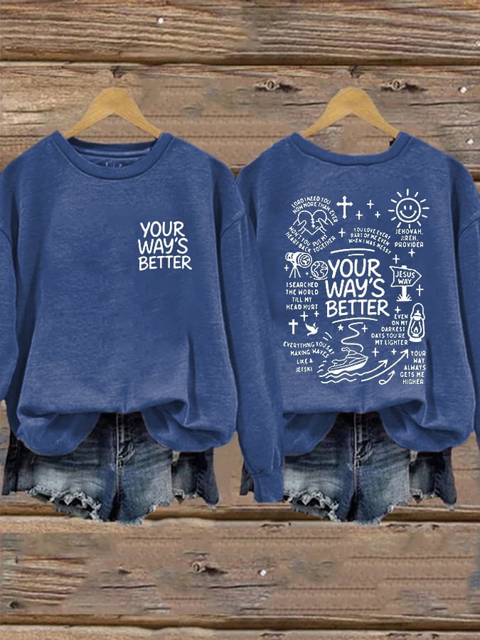 Women's Faith Printed Casual Sweatshirt