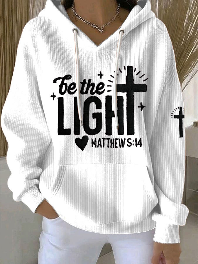 Women's Be The Light Faith Print Sweatshirt