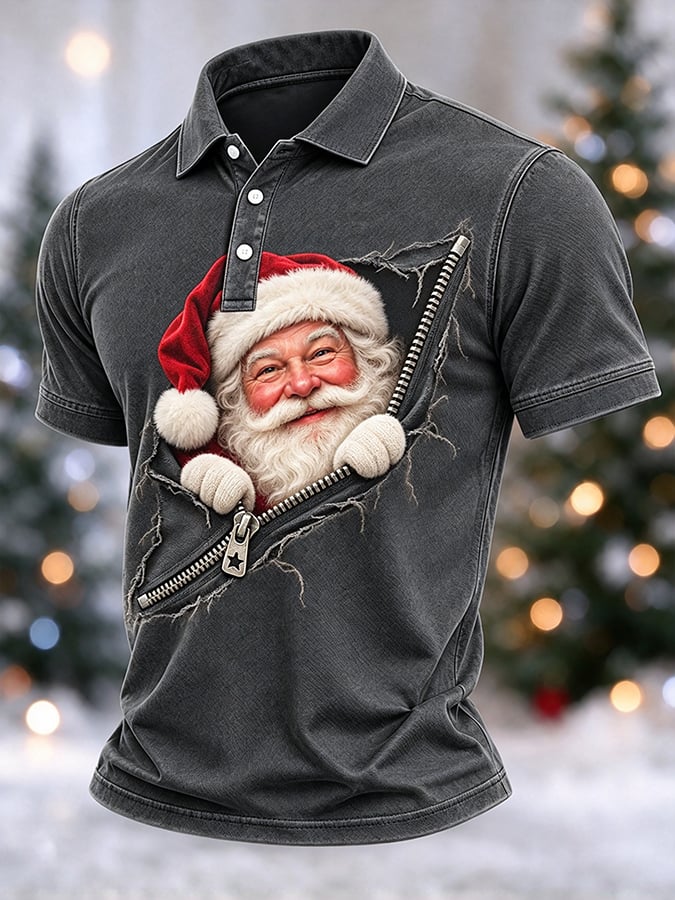 Men's Retro Print Short-Sleeve T-Shirt