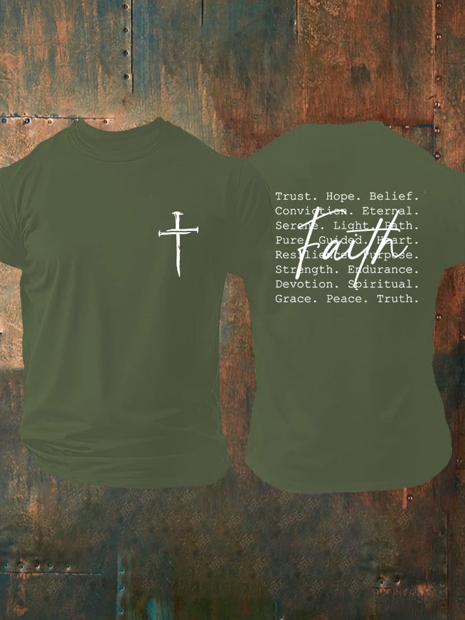 Men's casual faith T-shirt