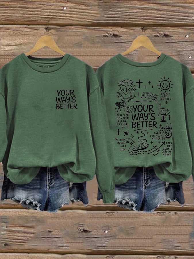 Women's Faith Printed Casual Sweatshirt
