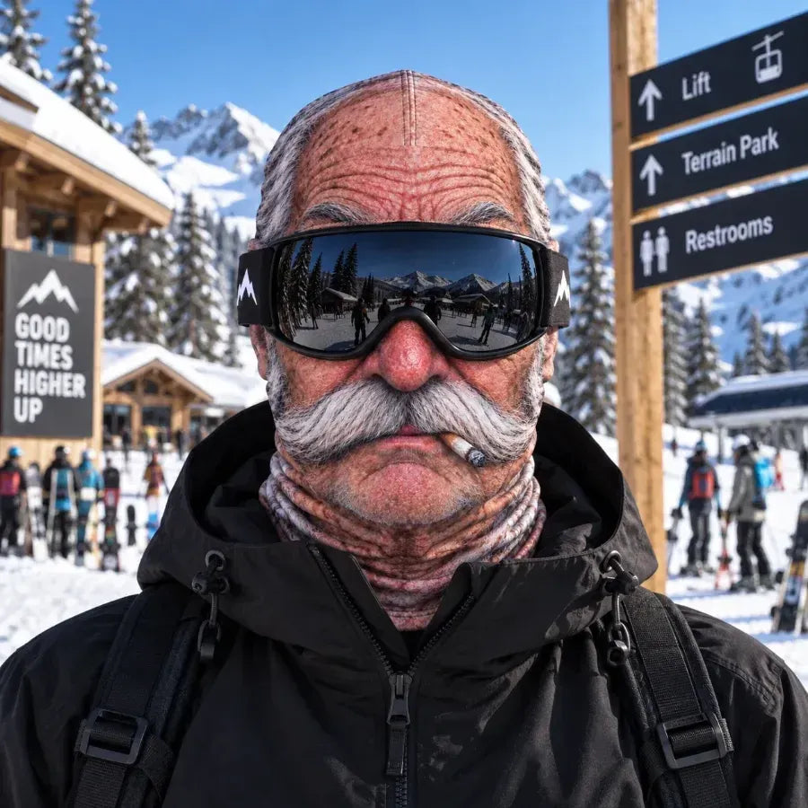 πΏ Realistic Face Balaclava β Funny Ski & Snowboard Mask for Cold Weather Adventures