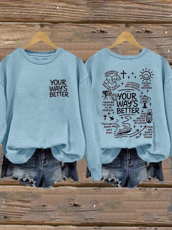 Women's Faith Printed Casual Sweatshirt