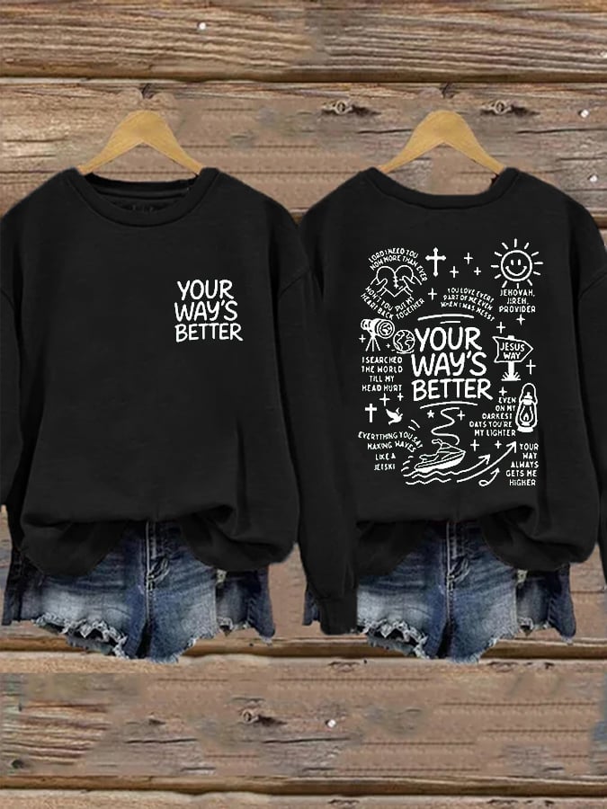 Women's Faith Printed Casual Sweatshirt