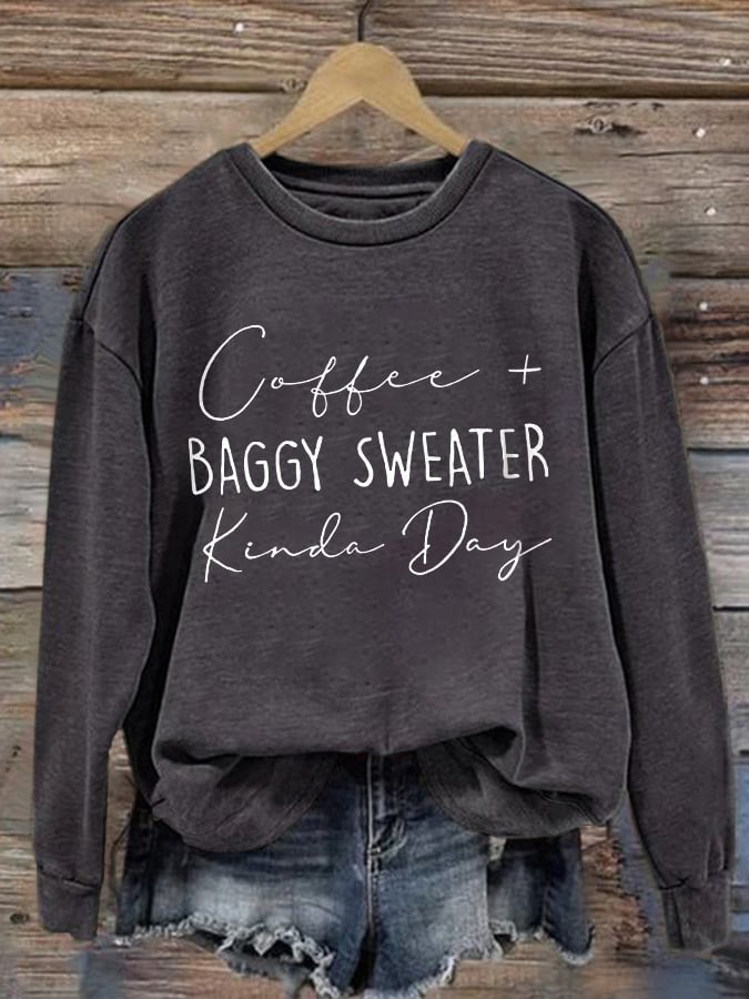 Women'S Casual Faith Print Sweatshirt