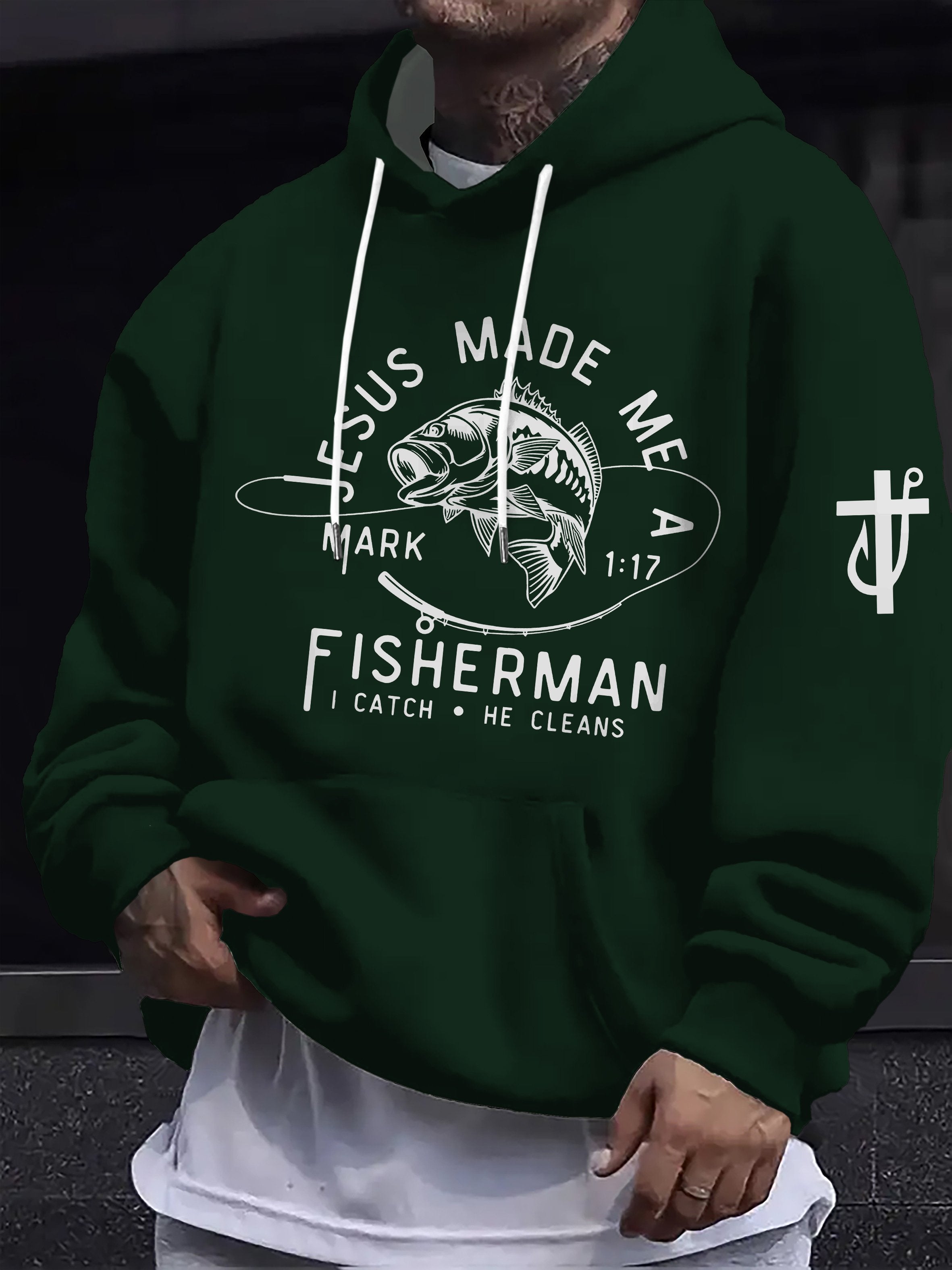 Men'S Retro Faith Print Sweatshirt