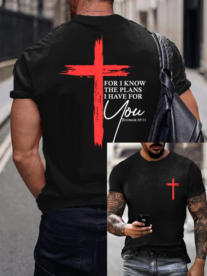 Men's Faith Printed Casual T-Shirt