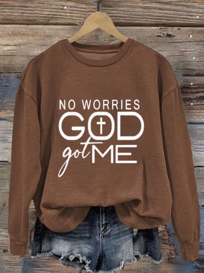 Women's Faith God Printed Sweatshirt