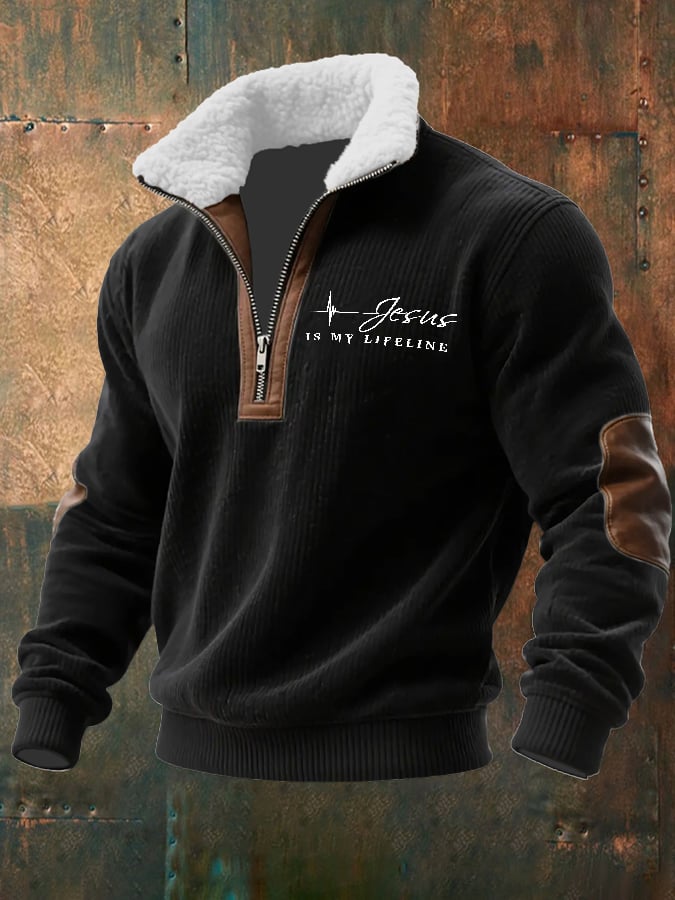 Men's Retro Faith Print Hoodie