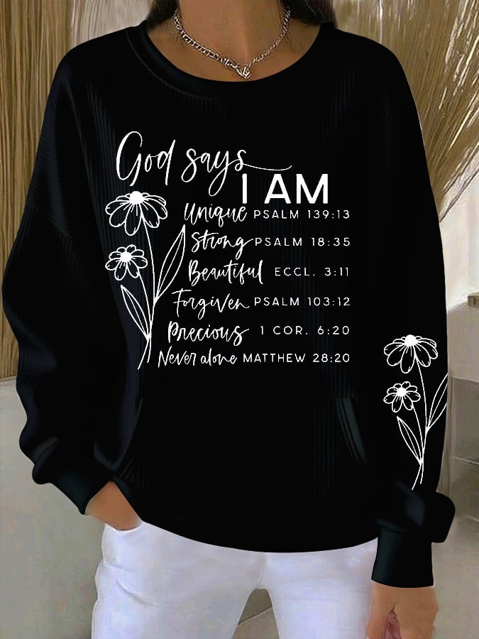 Women's Faith Printed Casual Sweatshirt