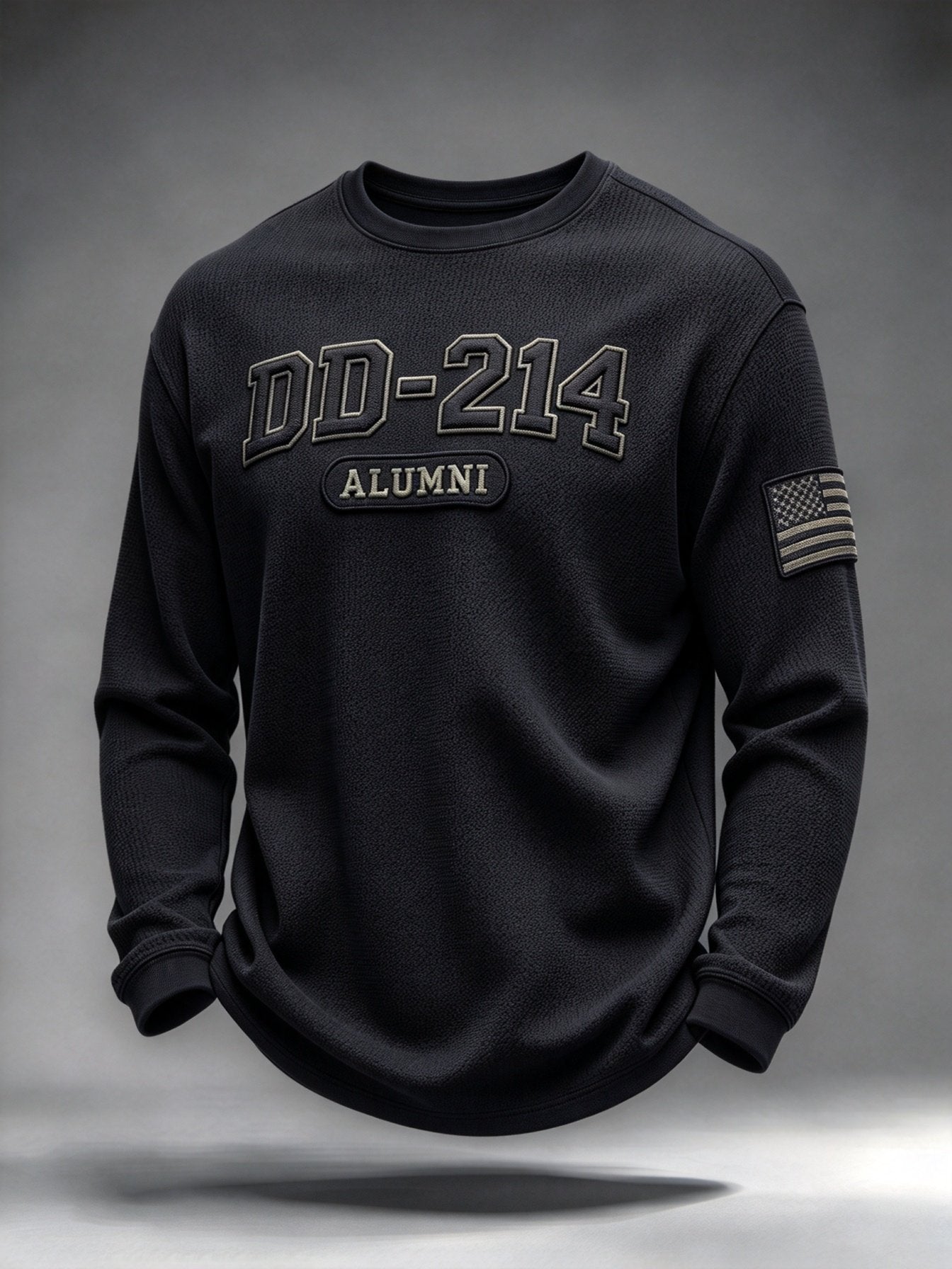 Men's Veteran Pride DD-214 Printed Waffle Long-Sleeve T-Shirt