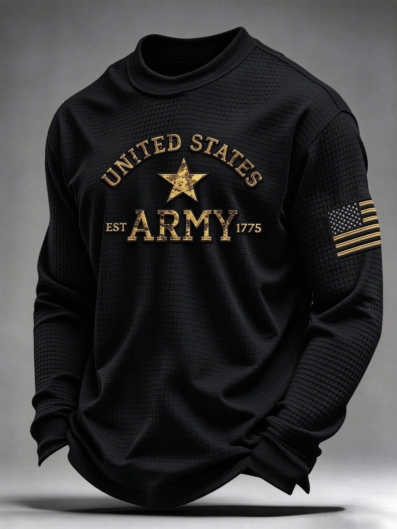 Men's U.S. Veterans Printed Waffle-Knit Top