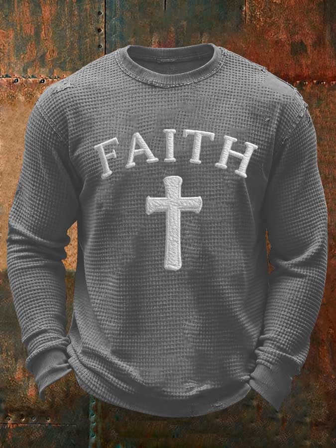 Men's Casual Printed Long-Sleeved Top