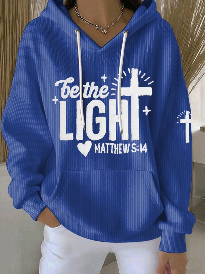 Women's Be The Light Faith Print Sweatshirt