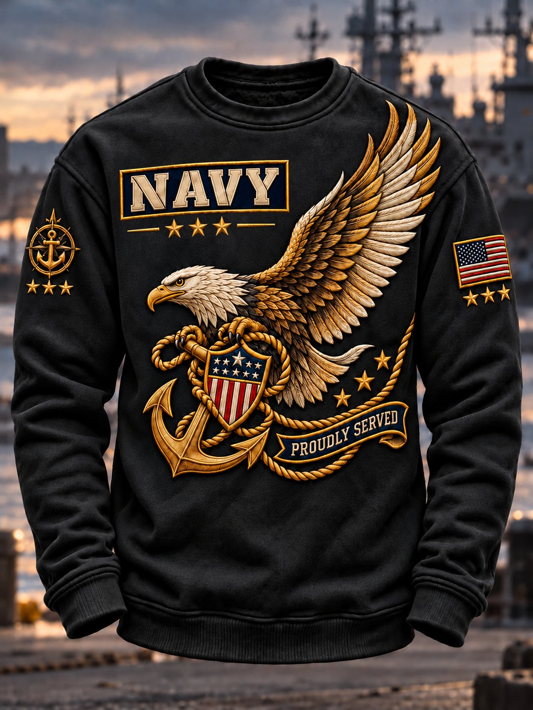 Men's U.S. Veterans Printed Sweatshirt
