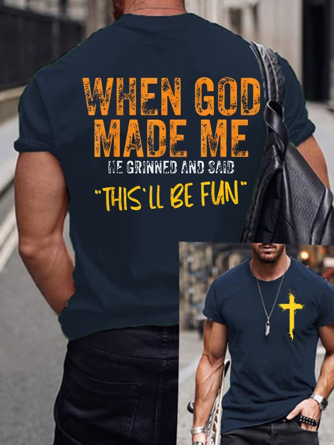 Men'S Casual Faith Short-Sleeved T-Shirt