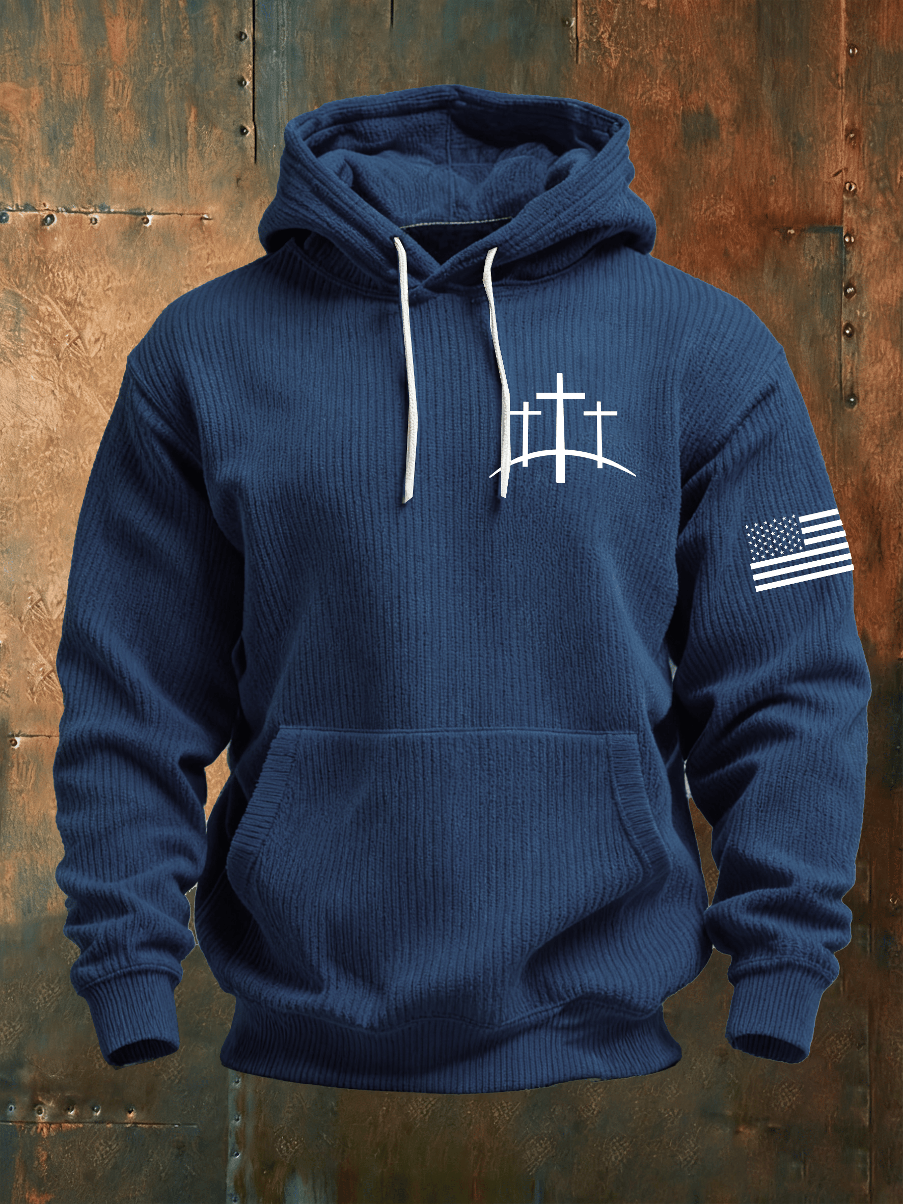 Men's Faith Print Knit Hoodie