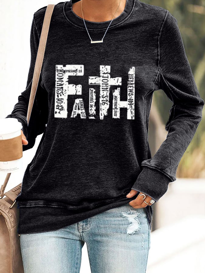 Women's Faith Printed Sweatshirt