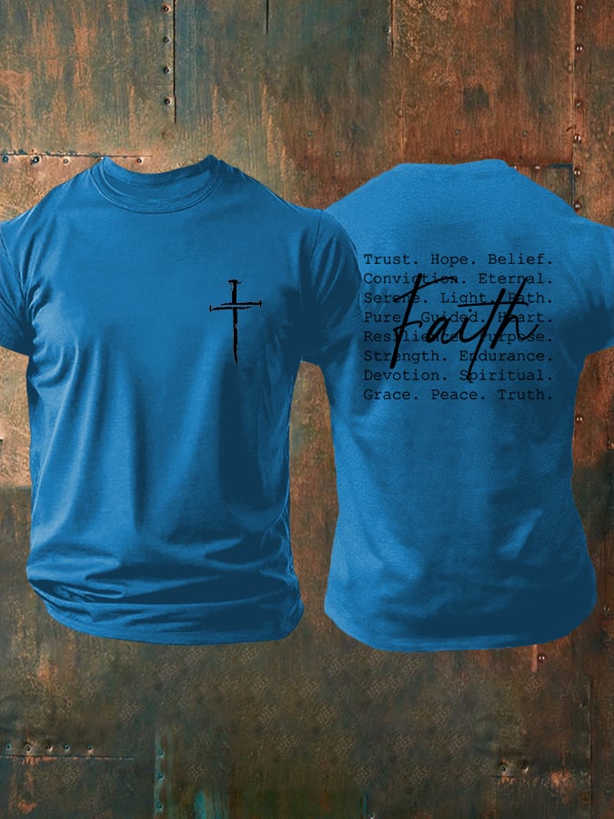 Men's casual faith T-shirt