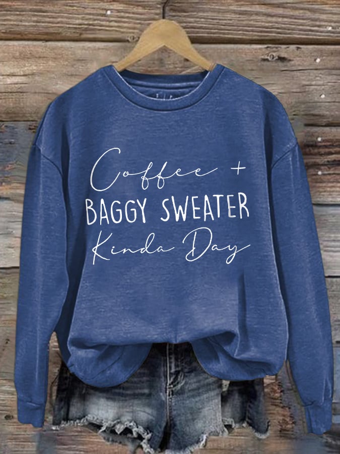 Women'S Casual Faith Print Sweatshirt