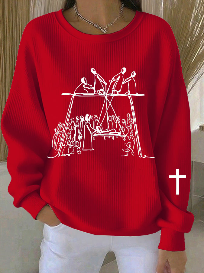 Women's Faith Art Print Sweatshirt