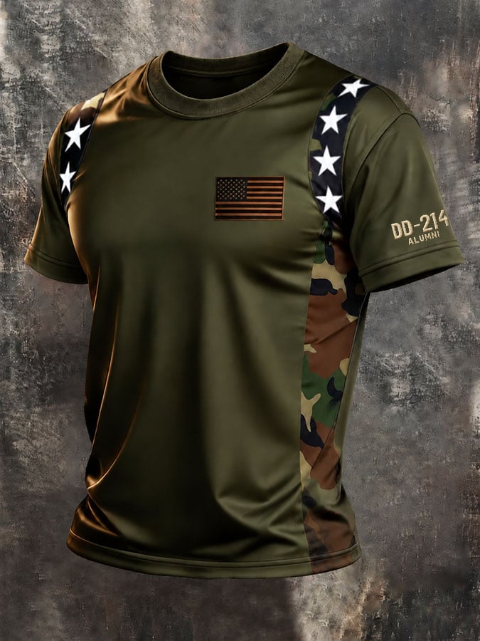 Men's Retro Print Short-Sleeve T-Shirt