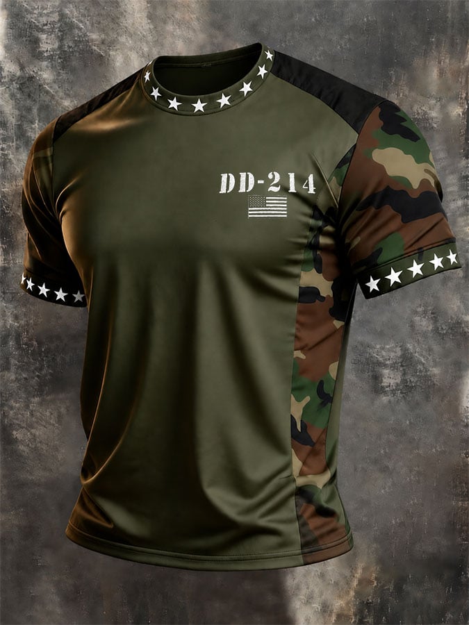 Men's Retro Print Short-Sleeve T-Shirt