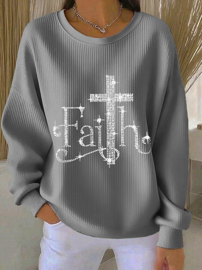 Women's Faith Printed Sweatshirt
