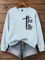 Women's I Am the Way, Truth, Life Faith Print Sweatshirt