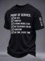 Men's Veteran Pride DD-214 Printed T-shirt