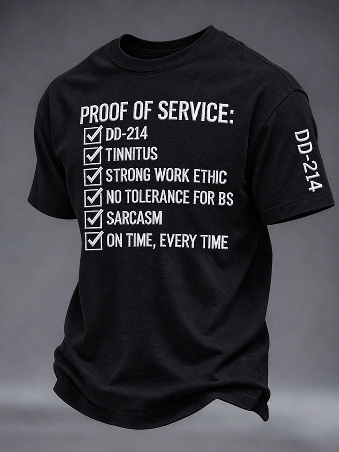 Men's Veteran Pride DD-214 Printed T-shirt