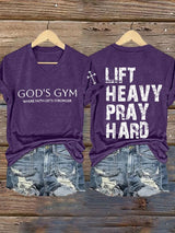 Women's Retro Gym Faith Print T-Shirt