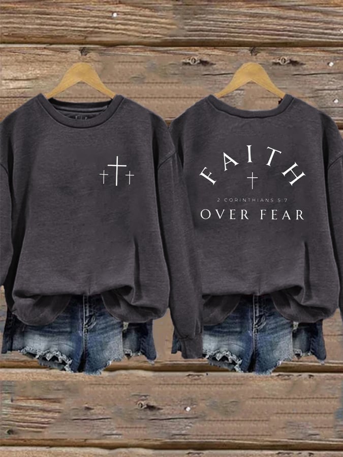 Women's Faith Printed Casual Sweatshirt