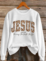Women's Jesus The Way The Truth The Life Print Sweatshirt