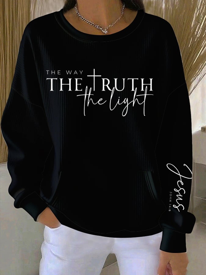 Women's Faith Printed Casual Sweatshirt