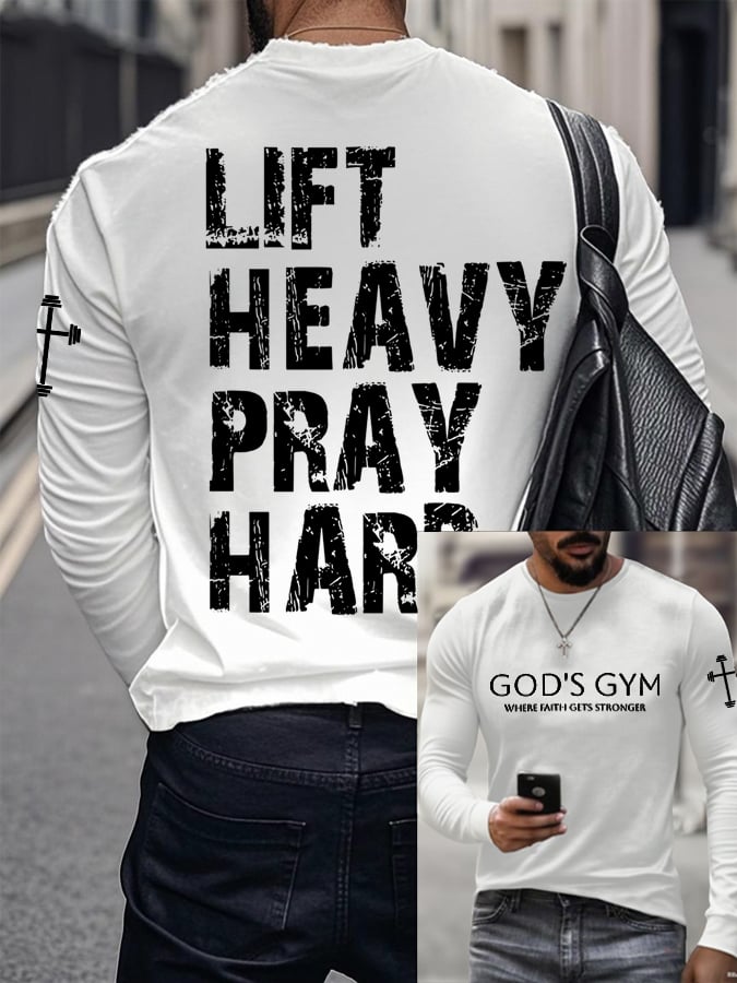 Men's Raven's Gym Faith  Printed Long Sleeve Top