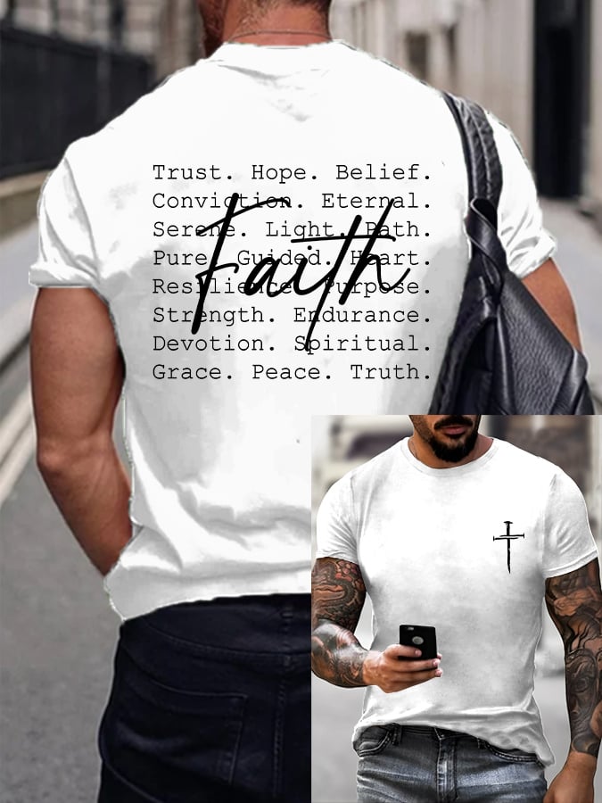 Men's casual faith T-shirt
