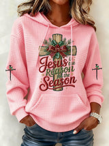 Women's Casual Christmas Plaid Hoodie
