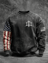 Men's Faith Print Crew Neck Sweatshirt