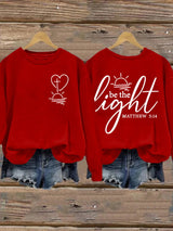 Women's Be The Light  Faith Print Sweatshirt