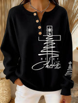 Women's Casual Faith Button Knitted Top