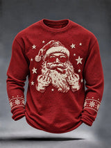 Men's Christmas Santa Printed Casual Top