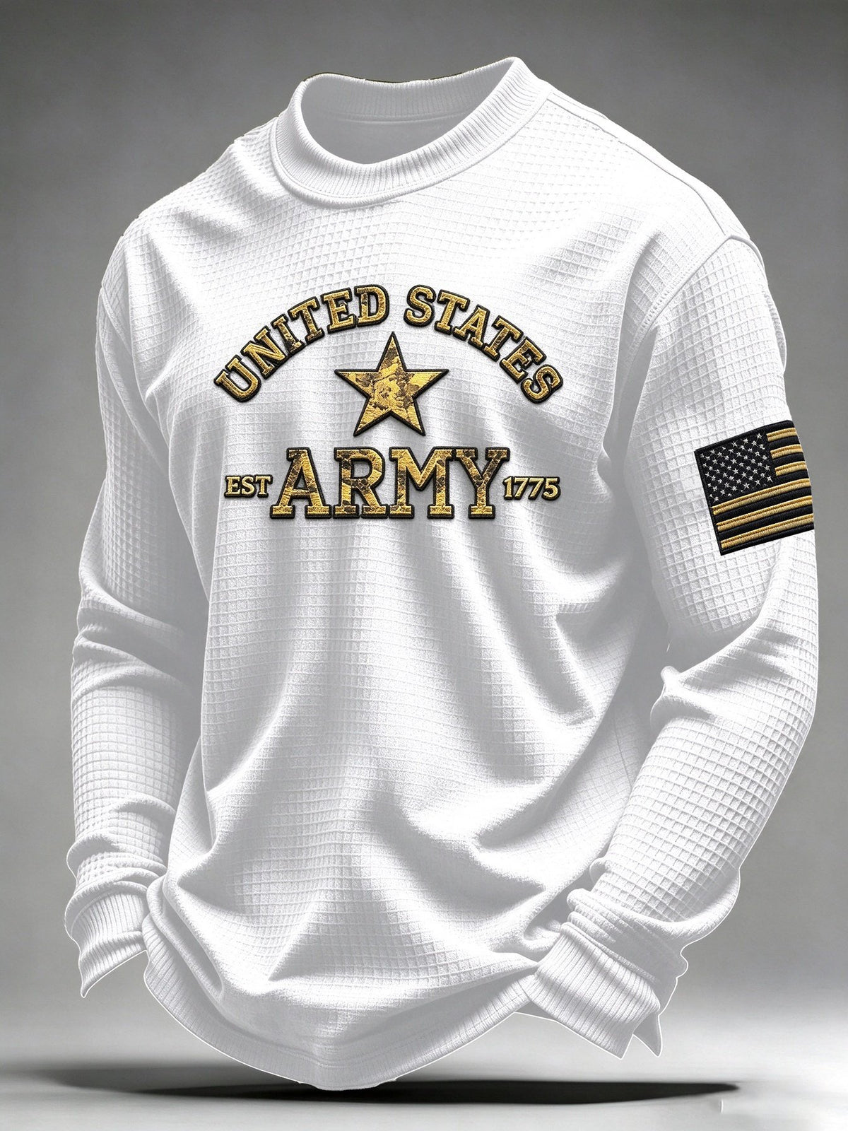 Men's U.S. Veterans Printed Waffle-Knit Top